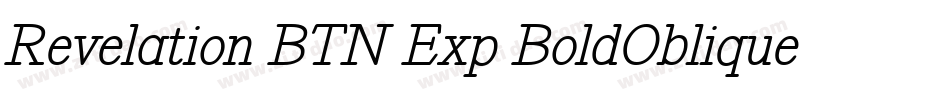 Revelation BTN Exp BoldOblique字体转换